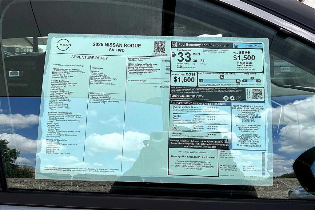 new 2025 Nissan Rogue car, priced at $32,310