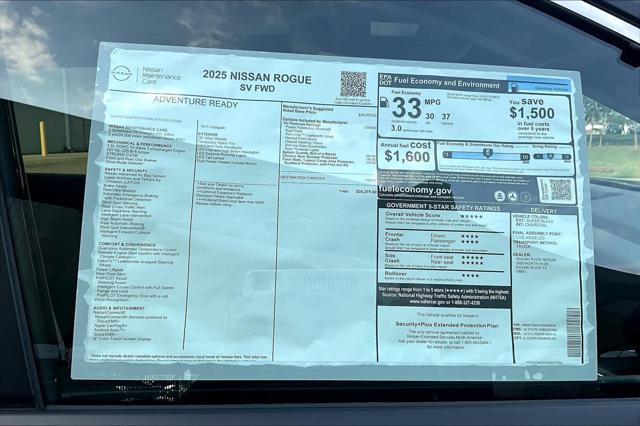new 2025 Nissan Rogue car, priced at $35,275