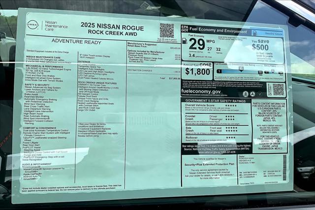 new 2025 Nissan Rogue car, priced at $37,955