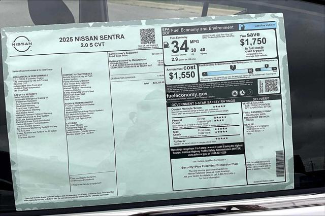 new 2025 Nissan Sentra car, priced at $23,335