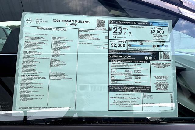 new 2025 Nissan Murano car, priced at $49,640