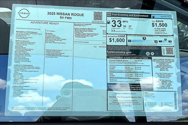 new 2025 Nissan Rogue car, priced at $32,760