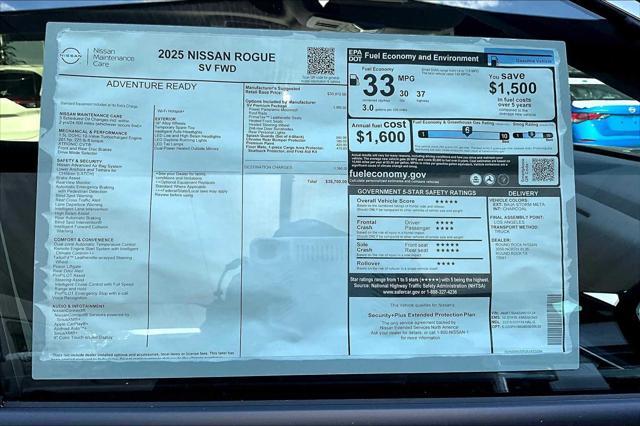 new 2025 Nissan Rogue car, priced at $33,726