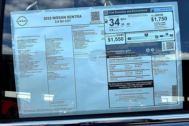 new 2025 Nissan Sentra car, priced at $23,708