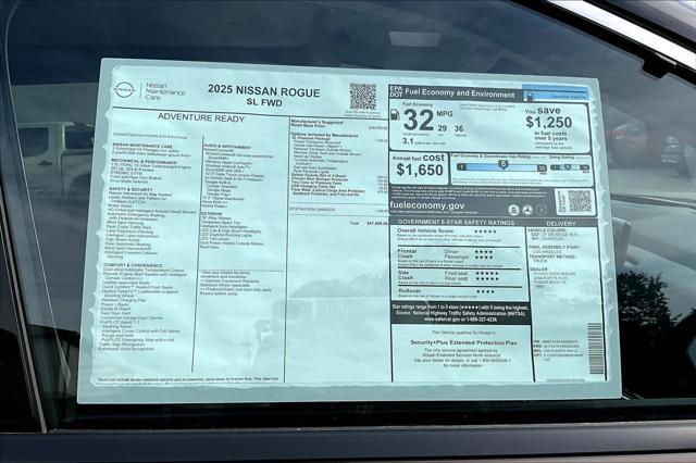 new 2025 Nissan Rogue car, priced at $38,720