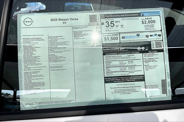 new 2025 Nissan Versa car, priced at $22,835