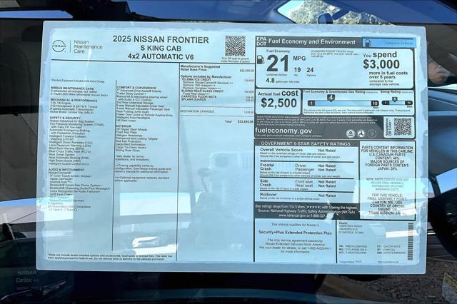 new 2025 Nissan Frontier car, priced at $32,695