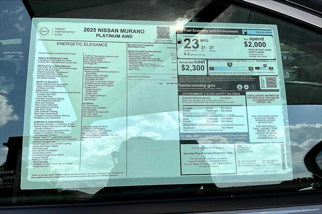 new 2025 Nissan Murano car, priced at $53,480