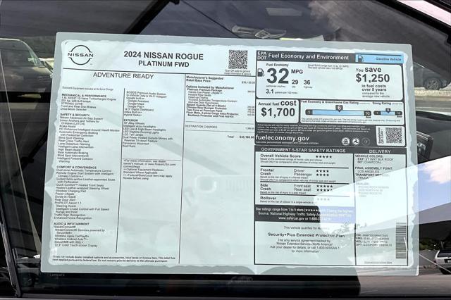 new 2024 Nissan Rogue car, priced at $43,160