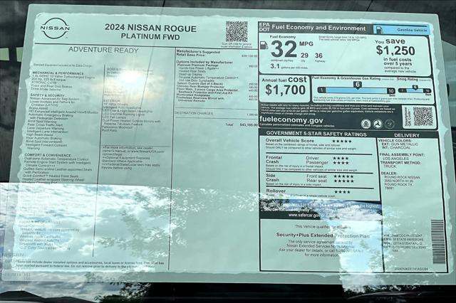 new 2024 Nissan Rogue car, priced at $43,185