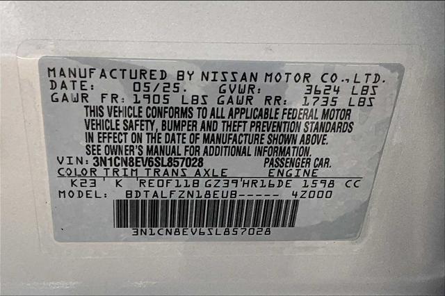 new 2025 Nissan Versa car, priced at $21,852