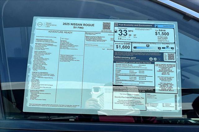 new 2025 Nissan Rogue car, priced at $31,580