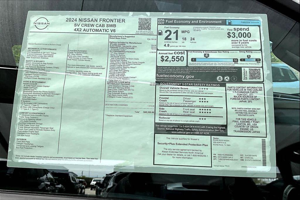 new 2024 Nissan Frontier car, priced at $38,924