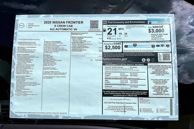 new 2025 Nissan Frontier car, priced at $34,795