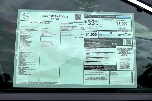 new 2025 Nissan Rogue car, priced at $32,090