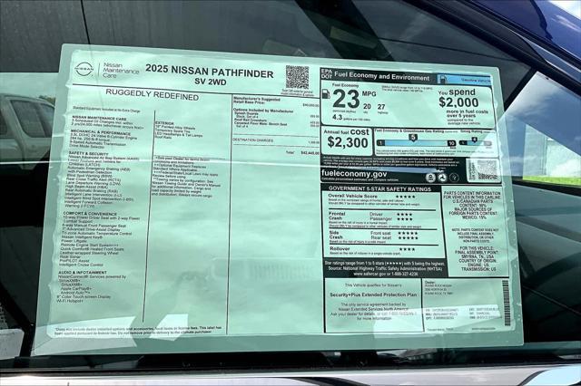 new 2025 Nissan Pathfinder car, priced at $42,445