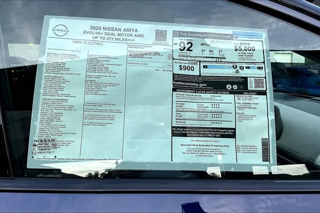 new 2025 Nissan ARIYA car, priced at $48,597