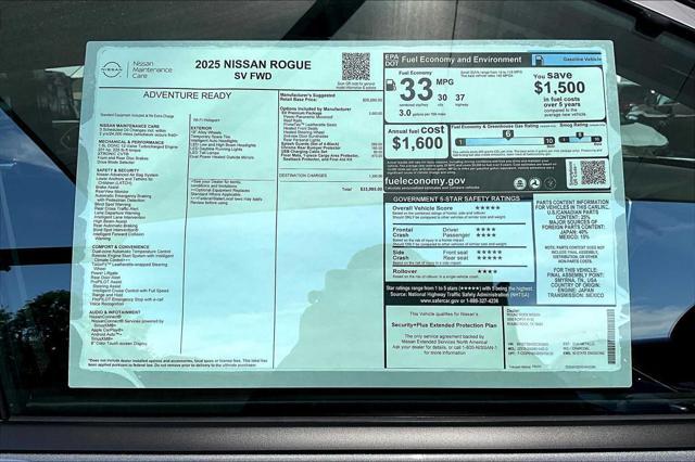 new 2025 Nissan Rogue car, priced at $33,985