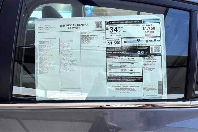 new 2025 Nissan Sentra car, priced at $24,335