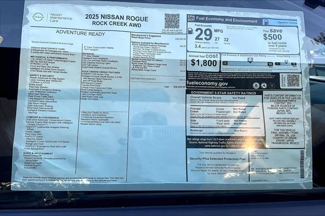 new 2025 Nissan Rogue car, priced at $37,920