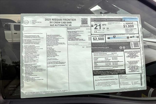 new 2025 Nissan Frontier car, priced at $38,335