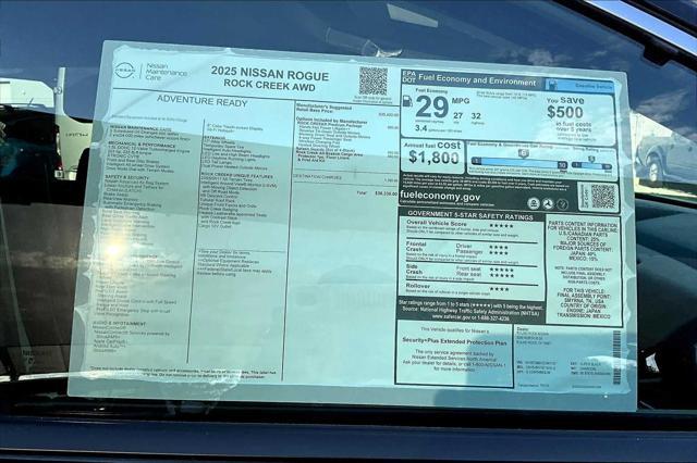 new 2025 Nissan Rogue car, priced at $38,330