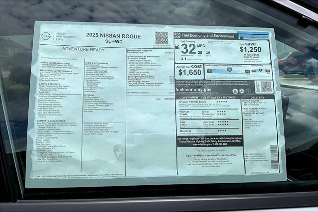 new 2025 Nissan Rogue car, priced at $38,410