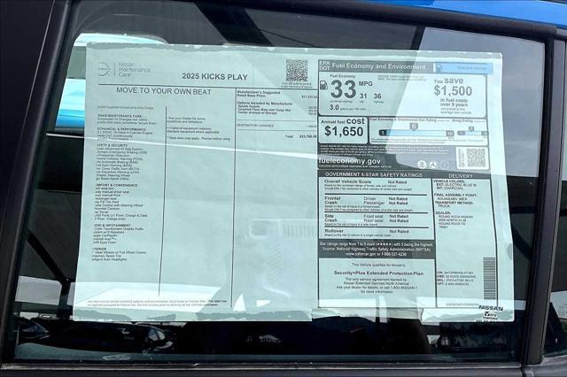 new 2025 Nissan Kicks car, priced at $22,857