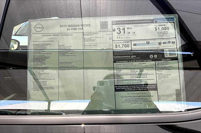 new 2025 Nissan Kicks car, priced at $25,595