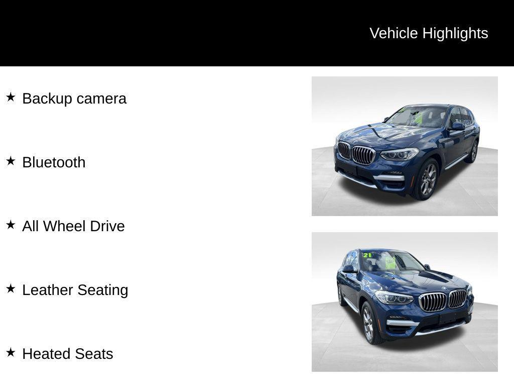 used 2021 BMW X3 car, priced at $31,000