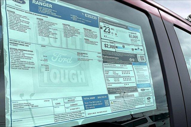 new 2025 Ford Ranger car, priced at $36,390