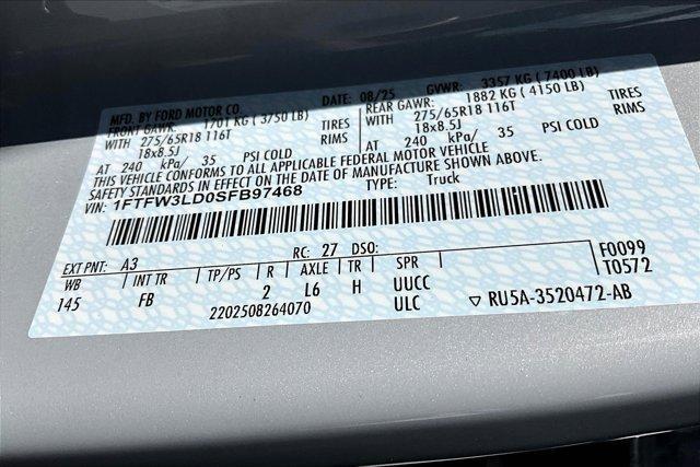 new 2025 Ford F-150 car, priced at $56,352