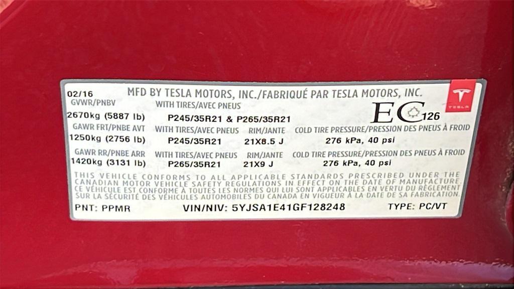 used 2016 Tesla Model S car, priced at $21,475