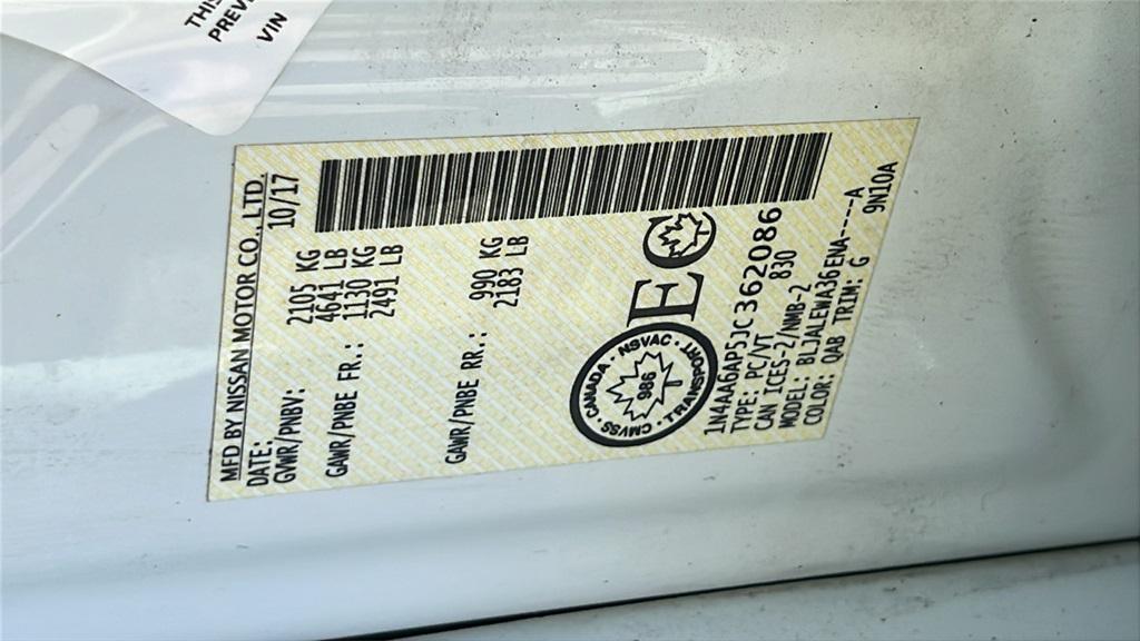 used 2018 Nissan Maxima car, priced at $15,075