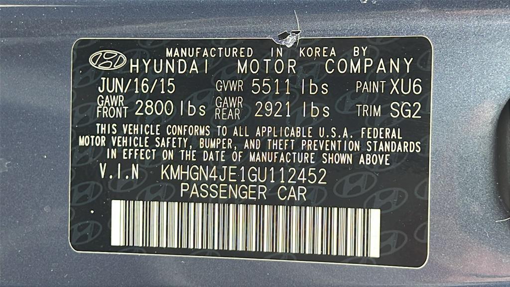 used 2016 Hyundai Genesis car, priced at $11,675