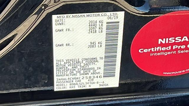 used 2019 Nissan Altima car, priced at $14,875