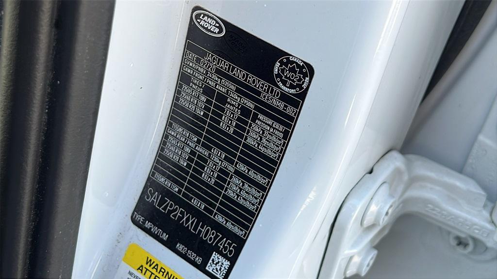 used 2020 Land Rover Range Rover Evoque car, priced at $23,575