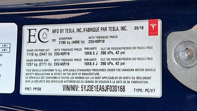 used 2018 Tesla Model 3 car