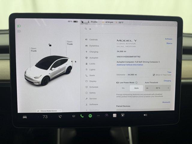 used 2021 Tesla Model Y car, priced at $27,500