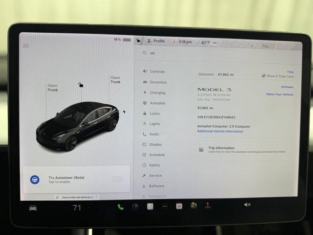 used 2018 Tesla Model 3 car, priced at $23,033