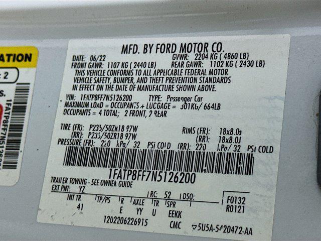 used 2022 Ford Mustang car, priced at $39,897