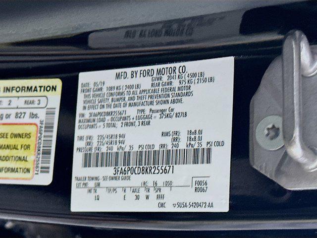 used 2019 Ford Fusion car, priced at $15,497