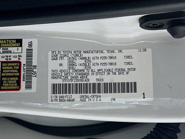 used 2021 Toyota Tundra car, priced at $37,597