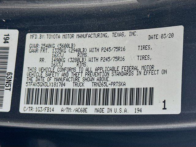 used 2020 Toyota Tacoma car, priced at $23,999
