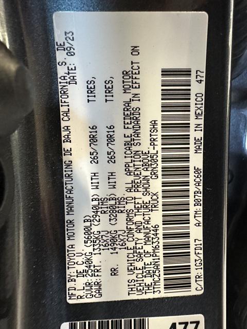 used 2023 Toyota Tacoma car, priced at $38,282