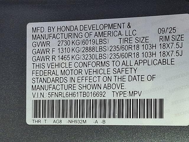 new 2026 Honda Odyssey car, priced at $44,655