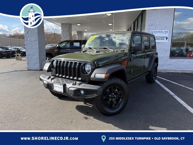 used 2021 Jeep Wrangler Unlimited car, priced at $31,436