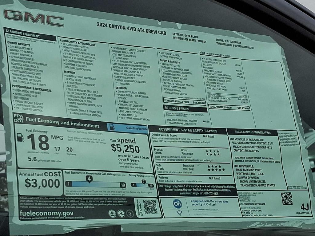 new 2024 GMC Canyon car, priced at $46,670