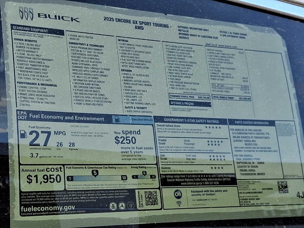 new 2025 Buick Encore GX car, priced at $27,925