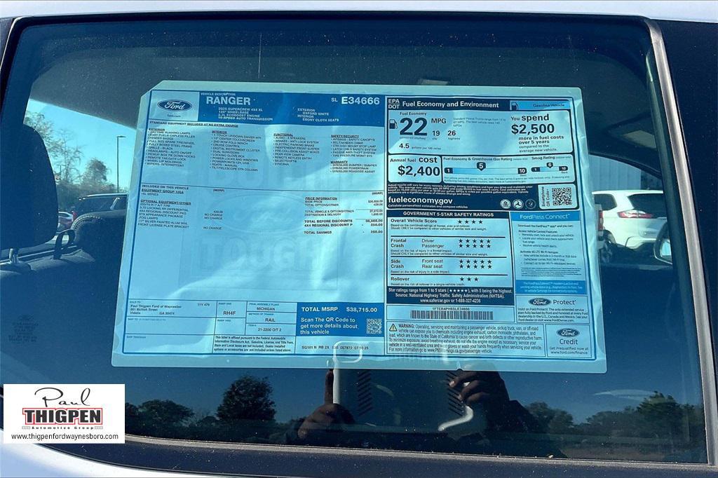 new 2025 Ford Ranger car, priced at $35,696